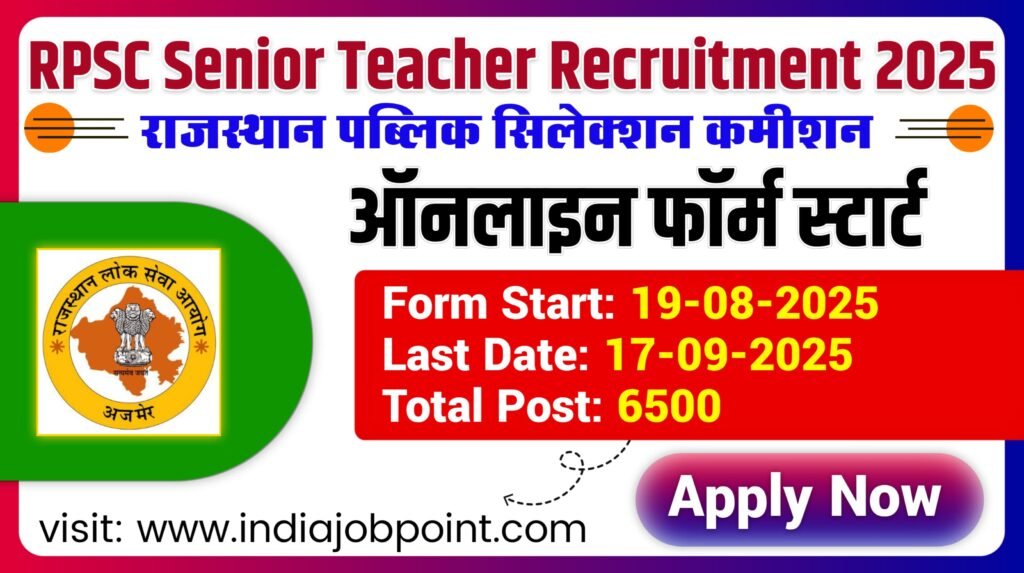RPSC Senior Teacher Recruitment 2025