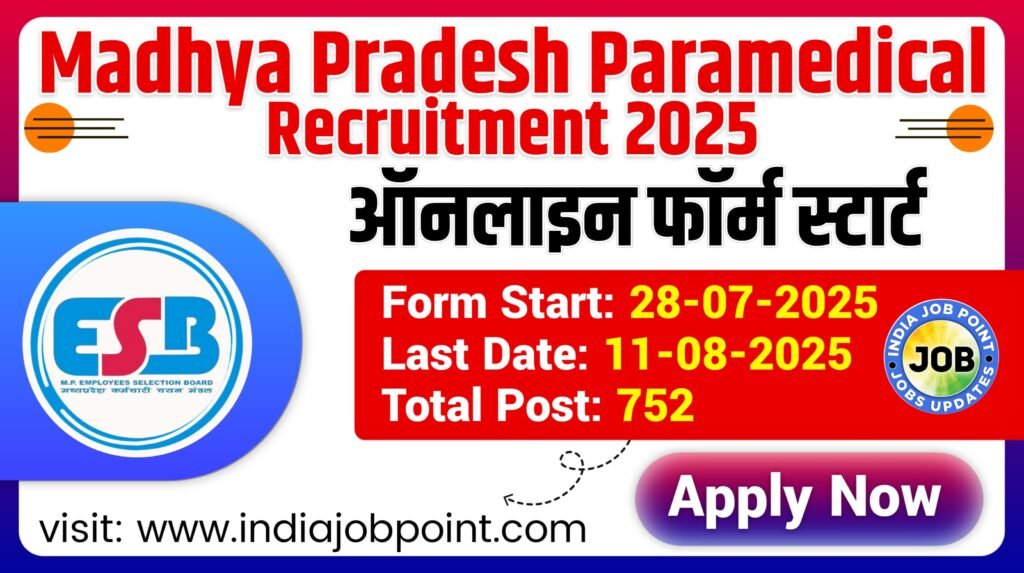 MPESB Paramedical Recruitment 2025 Online Form