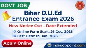 Bihar DElEd Entrance Exam 2026 Form Apply Onlline - Date Extend